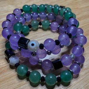 Crystal Lavender Jade Healing Bracelet